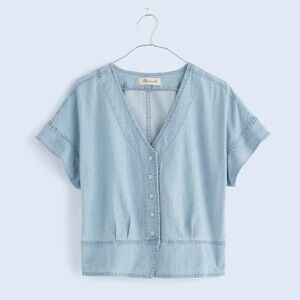 Madewell Blue Denim Women's Top - Size Large - 100% cotton NWT